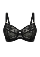 Braveaf Petalia Plus Size Seamless Lace Underwire Balconette Demi No Padded Bra with High Elastic Fabric Delicate Lace Trim Cutout & Adjustable Straps-15