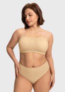 Wireless Plus Size Strapless Bra with Non-Slip Silicone & Moisture-Wicking Cups-2