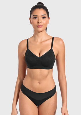 Wireless Seamless Comfort Bralette Full Coverage V-neck for Backless