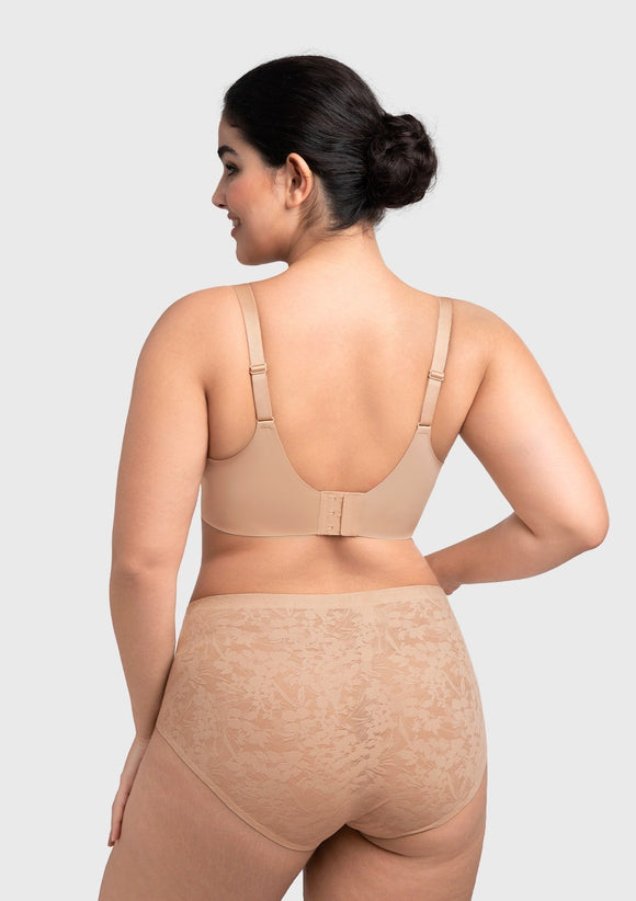 Braveaf Auri Seamless Lace Support Bra Full Coverage Underwire Comfort Fit