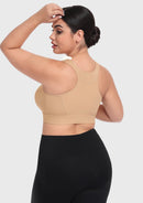 Braveaf PowerMove High Support Zip Front Sports Bra Wireless No Bounce Adjustable Wide Straps-11