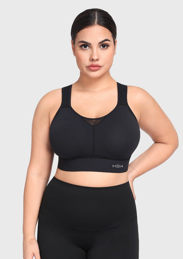 Braveaf FlexCore High Impact Racerback Sports Bra Adjustable Support Full Coverage Fit - 0