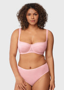 Starry Night Lightly Lined Lightly Padded Plus Size Pink Balconette Bra-1