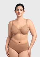 Braveaf Auri Seamless Lace Support Bra Full Coverage Underwire Comfort Fit-2