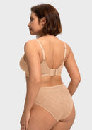Braveaf Skylark Breathable Lightweight Supportive Jacquard Mesh Wide Strap 3/4 Cup Comfort Bra-17