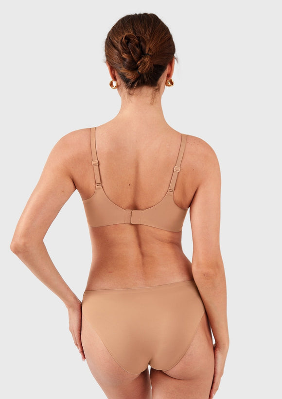 Braveaf Ada Buttery Soft V-Neck Wireless Comfortable Bra No Underwire Supportive T-shirt Push Up Bralettes Plunge Seamless