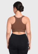 Braveaf PowerMove High Support Zip Front Sports Bra Wireless No Bounce Adjustable Wide Straps-3
