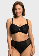Braveaf Petalia Plus Size Seamless Lace Underwire Balconette Demi No Padded Bra with High Elastic Fabric Delicate Lace Trim Cutout & Adjustable Straps-11