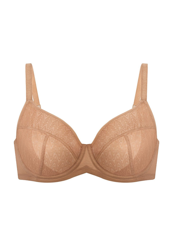 Bramela Willa Wave Plus Size Breathable Mesh Unlined Non-padded Full Coverage Underwire Bra