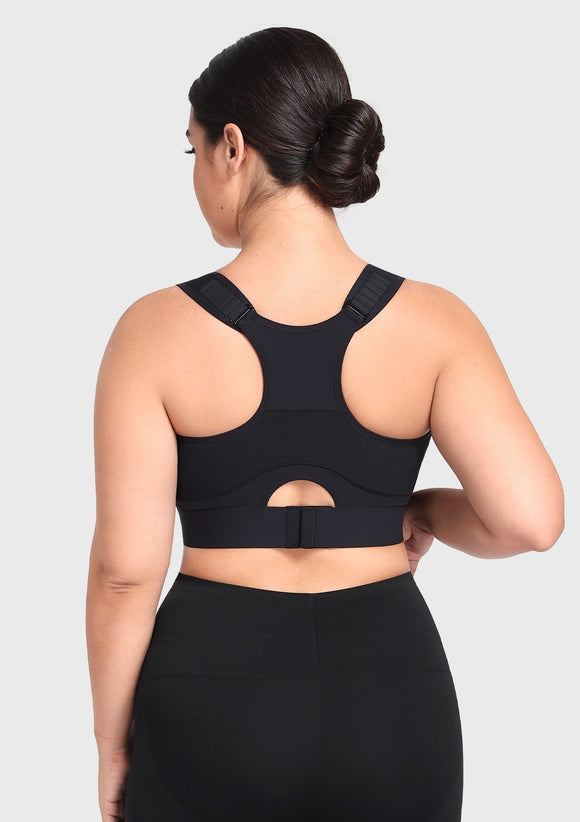 Bramela FlexCore High Impact Racerback Sports Bra Adjustable Support Full Coverage Fit