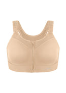 Braveaf PowerMove High Support Zip Front Sports Bra Wireless No Bounce Adjustable Wide Straps-12