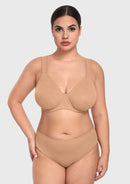 Braveaf Joan Comfortzone Soft T-Shirt Full Coverage Unlined Unpadded Underwire Plus Size Minimizer Bra Everyday Bra-1