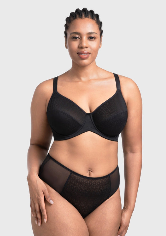 Bramela Willa Wave Plus Size Breathable Mesh Unlined Non-padded Full Coverage Underwire Bra
