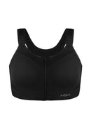 Braveaf PowerMove High Support Zip Front Sports Bra Wireless No Bounce Adjustable Wide Straps-8