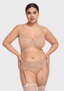 Bramela Renna Holiday Edit Embroidery Pink Lace Underwire Bra-7