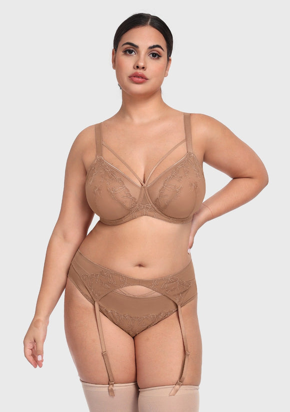 Braveaf Renna Holiday Edit Embroidery Red Underwire Bra