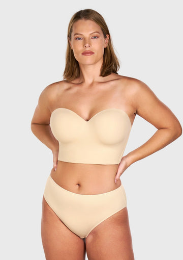 Braveaf Longline Strapless Underwire Full Coverage Corset Bra