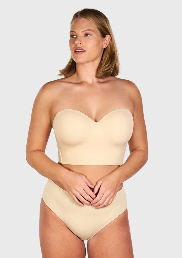 Braveaf Longline Strapless Underwire Full Coverage Corset Bra