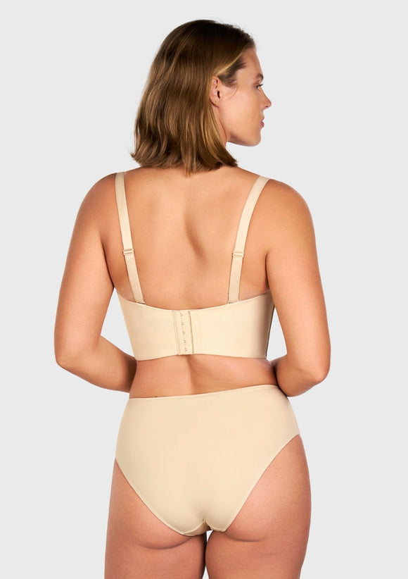 Braveaf Longline Strapless Underwire Full Coverage Corset Bra