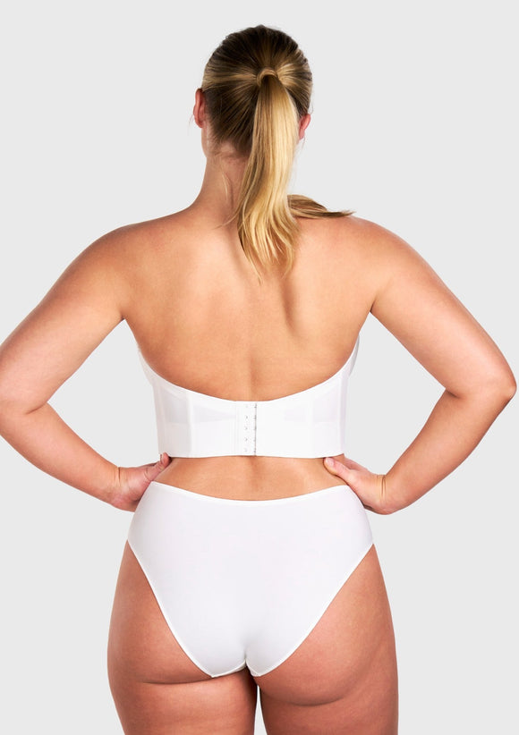 Braveaf Longline Strapless Underwire Full Coverage Corset Bra