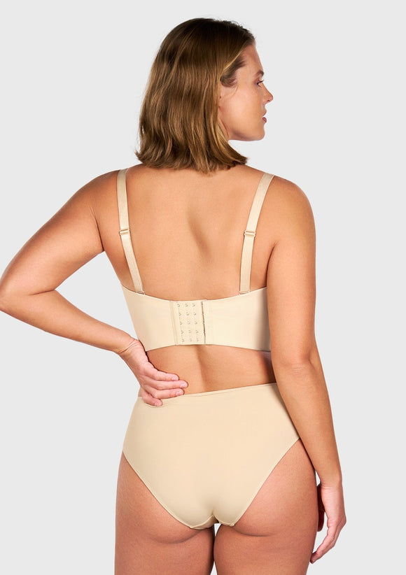 Braveaf Longline Strapless Underwire Full Coverage Corset Bra