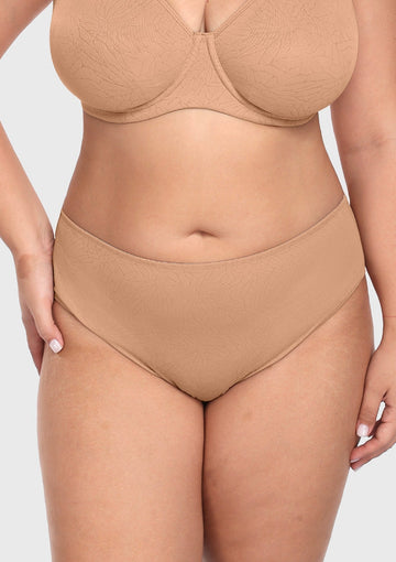 Braveaf Joan Comfortzone Full Coverage High-Rise Bikini Underwear Soft Stretch Panties Lingerie