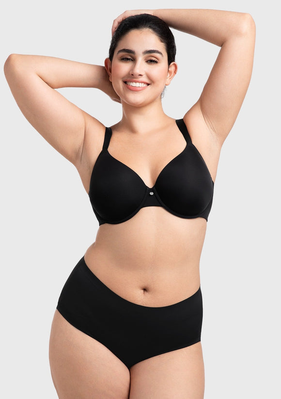Braveaf Miya SoftSense Comfort Lightly Lined T-shirt Back Smoothing Underwire Plus Size Bra Everyday Bra