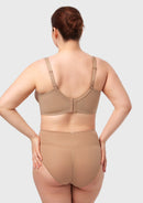 Bramela Mermaid Scales Lace Beige Brown Unlined Bra-4