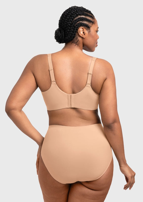 Braveaf Miya SoftSense Comfort Lightly Lined T-shirt Back Smoothing Underwire Plus Size Bra Everyday Bra