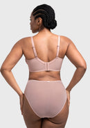 Bramela Mermaid Scales Lace Beige Brown Unlined Bra-10