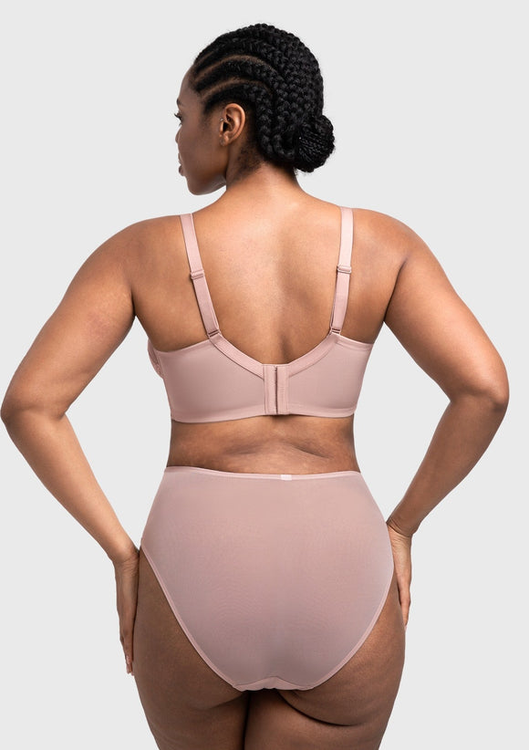 Bramela Mermaid Scales Lace Beige Brown Unlined Bra