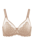 Bramela Mermaid Scales Lace Beige Brown Unlined Bra-5