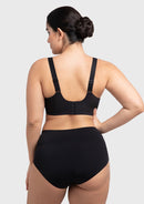 Songful Plus Size Seamless Wireless Supportive Full Coverage Mesh Crossover Bra-4