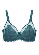 Bramela Mermaid Scales Lace Beige Brown Unlined Bra-24