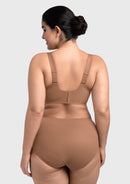 Songful Plus Size Seamless Wireless Supportive Full Coverage Mesh Crossover Bra-9