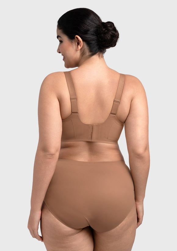 Songful Plus Size Seamless Wireless Supportive Full Coverage Mesh Crossover Bra