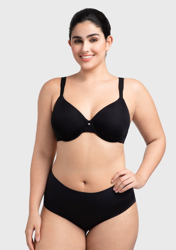 Braveaf Miya SoftSense Comfort Lightly Lined T-shirt Back Smoothing Underwire Plus Size Bra Everyday Bra