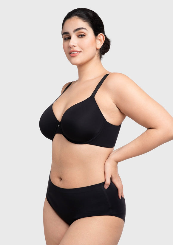 Braveaf Miya SoftSense Comfort Lightly Lined T-shirt Back Smoothing Underwire Plus Size Bra Everyday Bra