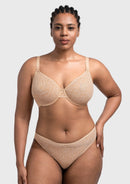 Braveaf Leopard wild Unlined Plus Size Breathable Soft Mesh No Padding Underwire Bra-5