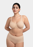 Braveaf Alina Full Coverage Underwire Bra Plus Size Supportive Unlined Adjustable Strap Comfort Fit T-Shirt Style-9
