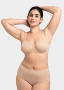 Braveaf Alina Full Coverage Underwire Bra Plus Size Supportive Unlined Adjustable Strap Comfort Fit T-Shirt Style-7