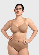 Braveaf Alina Full Coverage Underwire Bra Plus Size Supportive Unlined Adjustable Strap Comfort Fit T-Shirt Style-2