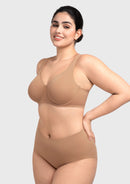 Braveaf Esme Minimizer Bras for Women Plus Size Full Coverage No Padding Unlined T Shirt Bra Seamless Underwire Cool Comfort Daily Bras-3