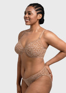 Braveaf Leopard wild Unlined Plus Size Breathable Soft Mesh No Padding Underwire Bra-10
