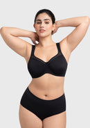 Braveaf Alina Full Coverage Underwire Bra Plus Size Supportive Unlined Adjustable Strap Comfort Fit T-Shirt Style-13
