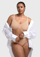 Full Coverage Plus Size T-Shirt Bra with Silky Satin Feel-4