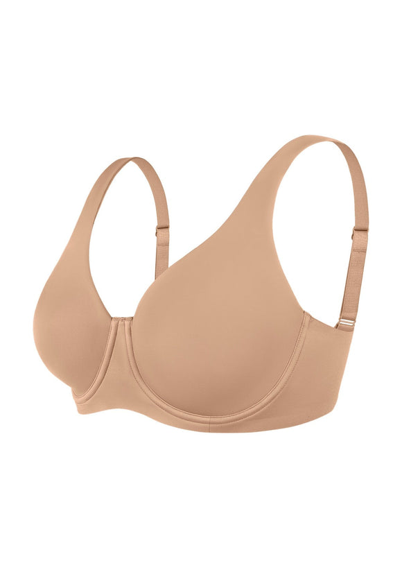 Braveaf Esme Minimizer Bras for Women Plus Size Full Coverage No Padding Unlined T Shirt Bra Seamless Underwire Cool Comfort Daily Bras