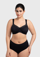 Braveaf Alina Full Coverage Underwire Bra Plus Size Supportive Unlined Adjustable Strap Comfort Fit T-Shirt Style-14