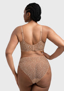Braveaf Leopard wild Unlined Plus Size Breathable Soft Mesh No Padding Underwire Bra-11